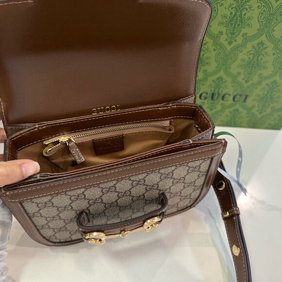 🍹Gucci Horsebit 1955 Brown Shoulder Bag - Picture 9 of 9